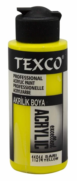 Texco Excellent Akrilik Boya 11514-Sarı 110 cc ürün görseli 1