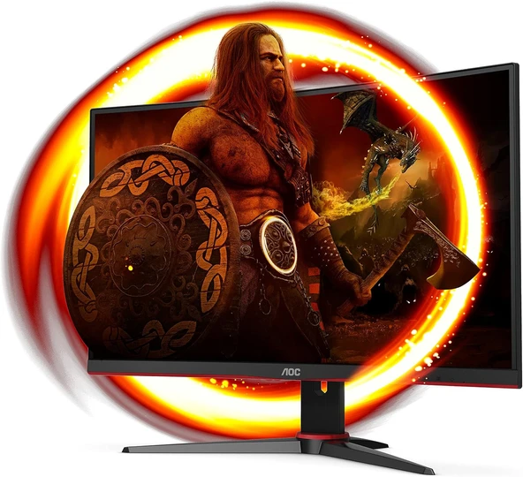 AOC C27G2ZE/BK 27 inç Kavisli Oyuncu Monitörü, VA, 240Hz, 0.5ms, Freesync Premium, DP+HDMI, Full HD 1500R Curved Gaming Monitör - 2