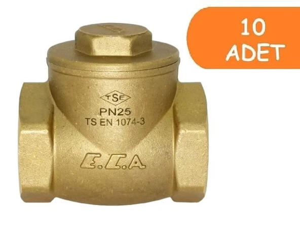 10 Adet ECA 1/2 Çalpara Çekvalf ( Kaucuk Klapeli ) 101007092