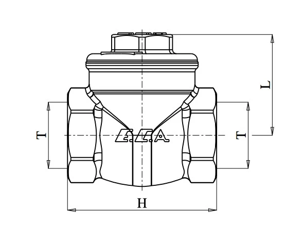 4 Adet ECA 1/2 Çalpara Çekvalf ( Kaucuk Klapeli ) 101007092 - Resim 3