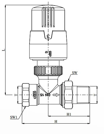 2 Adet ECA TRV4 Termostatik Köşe Radyatör Valfi Petek Vanası Siyah 802120116 - Resim 2