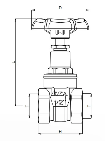 2 Adet ECA 1/2 Şiber Valf 601003001 - Resim 3