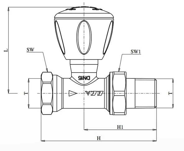 50 Adet ECA RV3 1/2 Düz Radyatör Valfi  Petek Havlupan Vanası 602120725 - 2