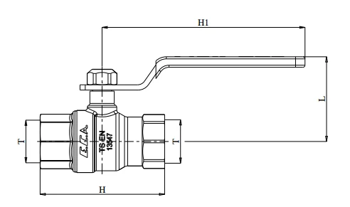 10 Adet ECA 1/2 Endüstriyel Tip Küresel  Valfi İç Vida x İç Vida PN25 602122187 - Resim 3
