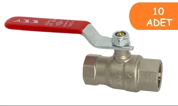 10 Adet ECA 1/2 Endüstriyel Tip Küresel  Valfi İç Vida x İç Vida PN25 602122187