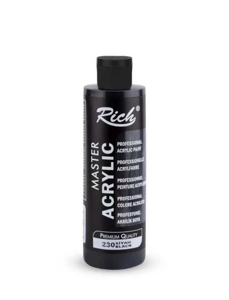 Rich Master Akrilik Boya 240 ml Siyah 230 ürün görseli 1