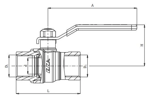 4 Adet ECA 1/2 İçme Suyu Küresel Valfi İç Vida x İç Vida PN10 602122168 - Resim 2