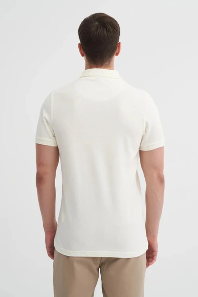 Cazador Polo Yaka Slim Fit Pike Düz Pamuklu Tişört - Resim 3