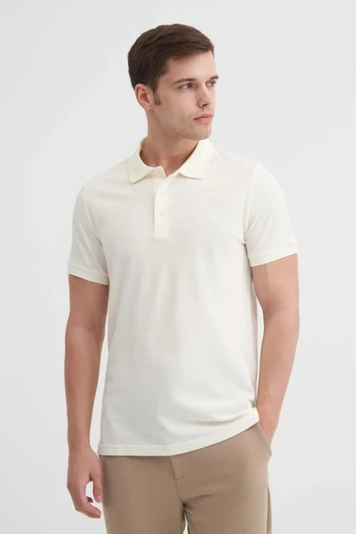 Cazador Polo Yaka Slim Fit Pike Düz Pamuklu Tişört - Resim 2