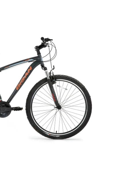 Bisan Leon V Fren 21 Vites 26 Jant Dağ Bisikleti Mat Gri Turuncu 46 Kadro - Resim 2