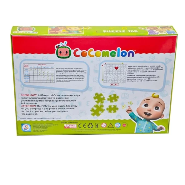 CO7778 Cocomelon 100 Parça - Utku Oyuncak - 3
