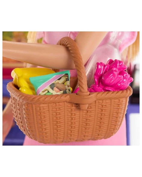 Barbie ve Teresanın Dostluk Tarifi Malibu Markette Bebek ve Oyun Seti JCT05 - 5