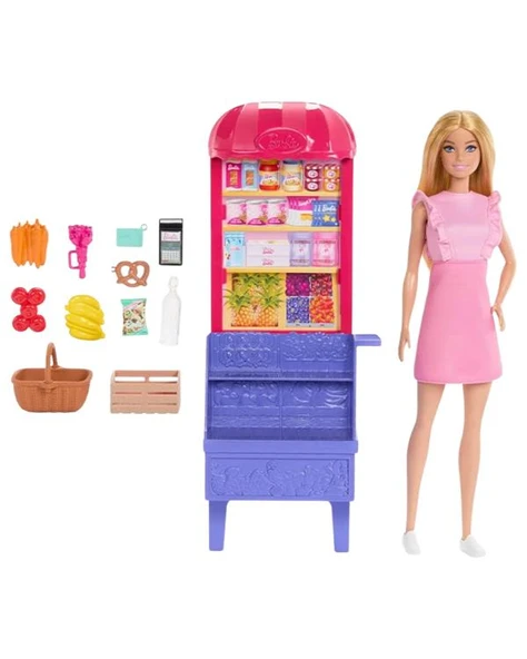 Barbie ve Teresanın Dostluk Tarifi Malibu Markette Bebek ve Oyun Seti JCT05 - 2