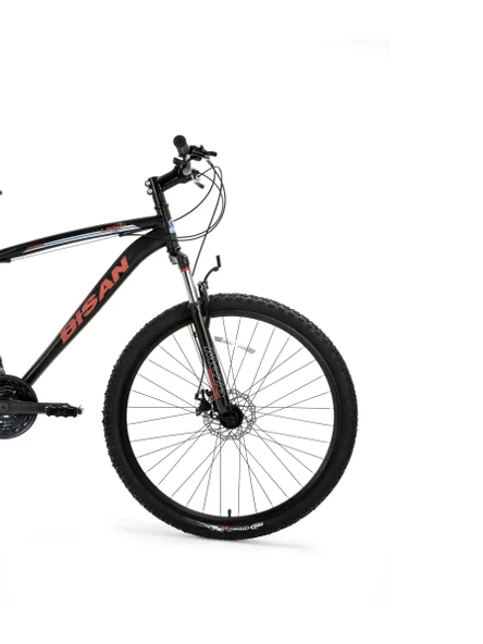 Bisan Leon MD Fren 21 Vites 29 Jant Dağ Bisikleti Siyah Kırmızı 48 Kadro - Resim 2