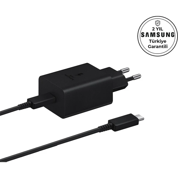 Samsung EP-T4510X Type-C Süper Hızlı Şarj Cihazı 45W Siyah Samsung Türkiye Garantili