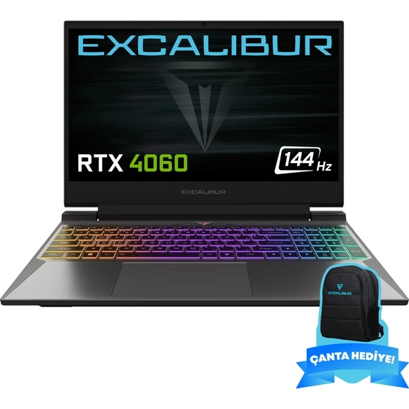 Casper Excalibur G870.1342-BVB0P-B Intel Core i5-13420H 16GB RAM 500GB NVME SSD GEN4 8GB RTX4060 Windows 11 Gaming Laptop