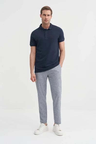 Cazador Erkek 4613 Polo Pike T-shırt Lacivert - Resim 2