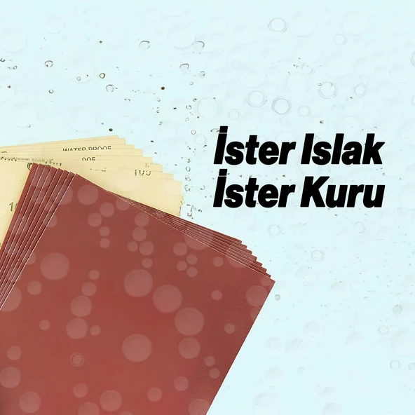 El Su Zımparası 30 Adet Kağıdı Far Temizleme Parlatma Seti 2500-2000-1500-1000-500 Kum - 3
