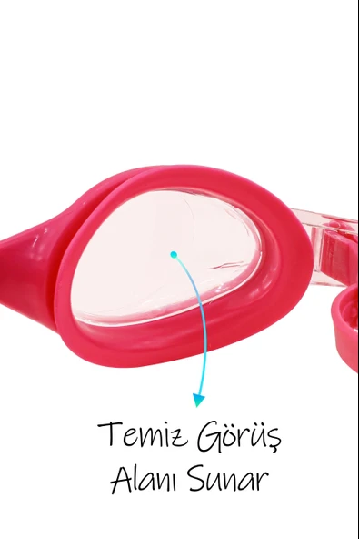 2li SET Boneli Yetişkin Yüzücü Gözlüğü Geniş Açı Su Geçirmez Yüzme Havuz Deniz Gözlük Pembe 1020 - 6