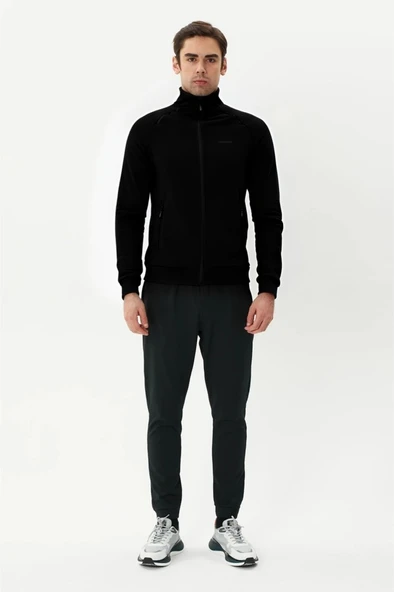 Exuma Erkek Siyah Tam Fermuarlı Sweatshirt 2419002 - 5
