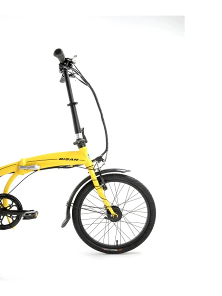 Bisan Prime V Fren 7 Vites 20 Jant Elektrikli Katlanır Bisiklet Cat Sarı Siyah 32 Kadro - 2
