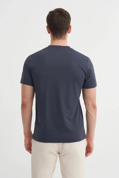 Cazador Slim Fit Bisiklet Yaka Pamuklu Baskılı Tişört - Resim 3