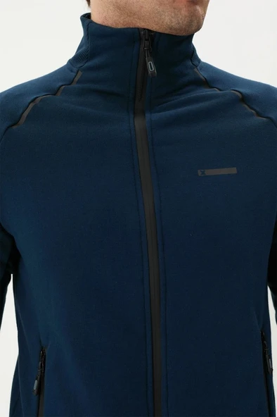 Exuma Erkek Lacivert Tam Fermuarlı Sweatshirt 2419002 - 8