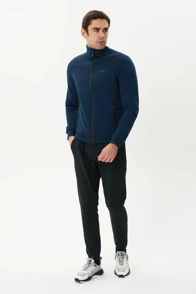 Exuma Erkek Lacivert Tam Fermuarlı Sweatshirt 2419002 - 7