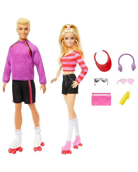 Barbie ve Ken Fashionistas 65. Yıl 2li Parti Bebekleri HXK90 - 3
