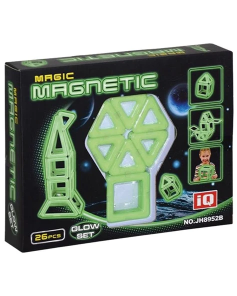 Magic Magnetic 26 Parça Karanlıkta Parlayan Mıknatıslı Şekiller JH8952B