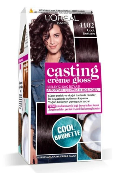 L'Oreal Paris Casting Crème Gloss Saç Boyası 4102 Cool Kestane