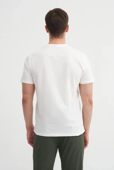 Cazador Bisiklet Yaka Slim Fit Pamuklu Tişört - Resim 3