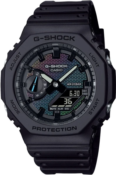 CASIO G-SHOCK GA-2100RW-1ADR SİYAH SİLİKON KORDON ANALOG/DİJİTAL ERKEK KOL SAATİ