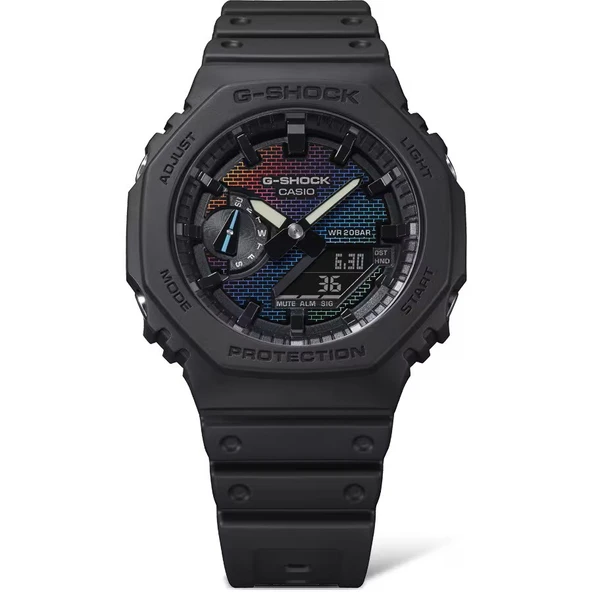CASIO G-SHOCK GA-2100RW-1ADR SİYAH SİLİKON KORDON ANALOG/DİJİTAL ERKEK KOL SAATİ - 2