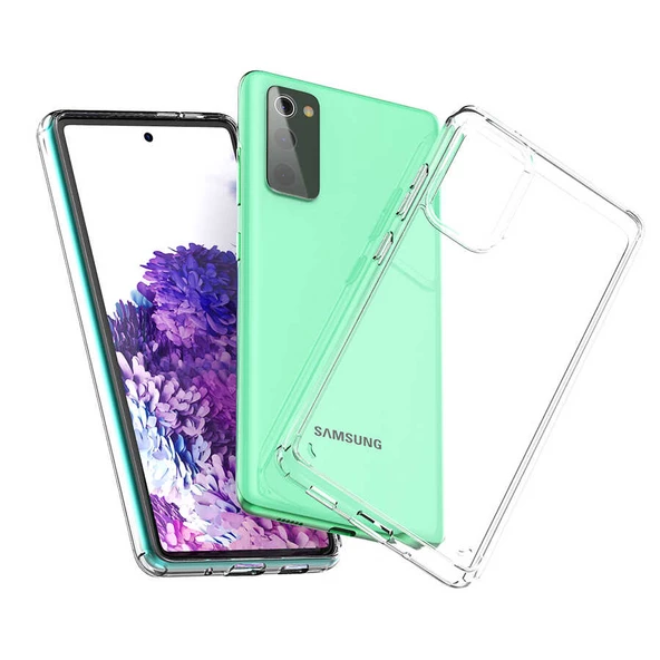 Galaxy S20 FE Kılıf Zore Coss Şeffaf Sert Silikon Kılıf - Resim 5