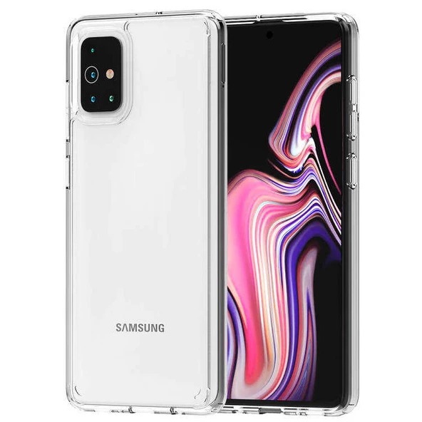 Galaxy A71 Kılıf Zore Coss Şeffaf Sert Silikon Kılıf