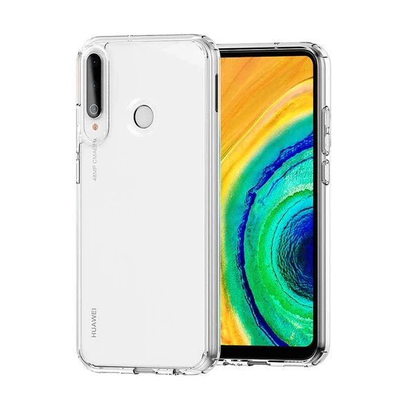 Huawei P40 Lite E Kılıf Zore Coss Şeffaf Sert Silikon Kılıf