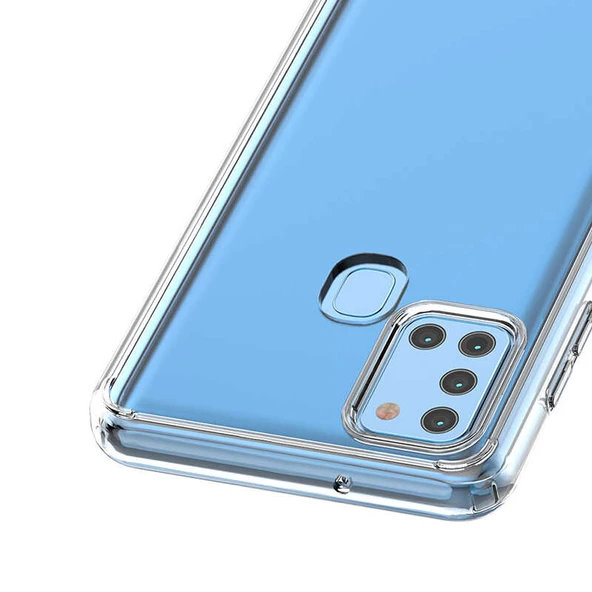 Galaxy A21S Kılıf Zore Coss Şeffaf Sert Silikon Kılıf - Resim 7