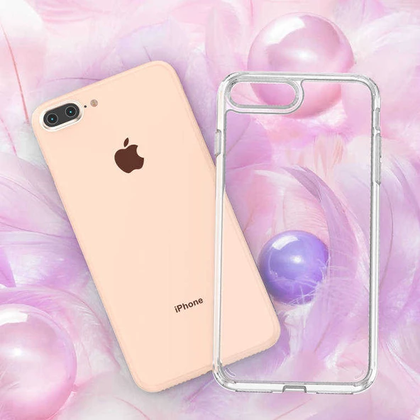 Apple iPhone 7 Plus Kılıf Zore Coss Şeffaf Sert Silikon Kılıf - Resim 5