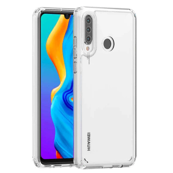 Huawei P30 Lite Kılıf Zore Coss Şeffaf Sert Silikon Kılıf