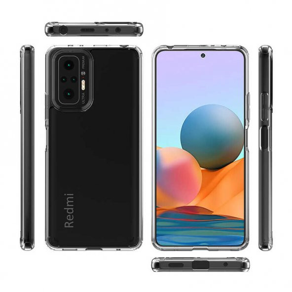 Xiaomi Redmi Note 10 Pro Kılıf Coss Şeffaf Sert Silikon Kılıf - 9