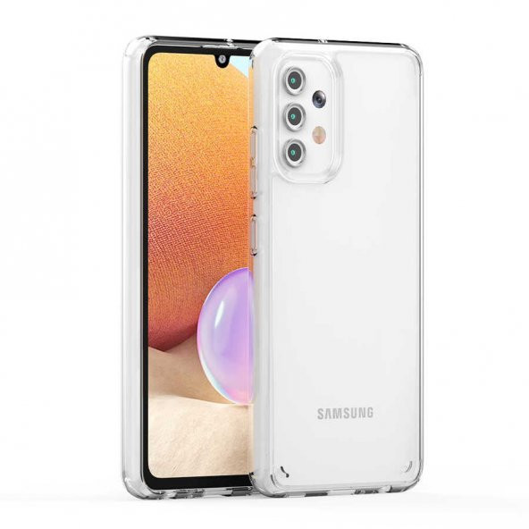 Galaxy A32 4G Kılıf Zore Coss Şeffaf Sert Silikon Kılıf - 4