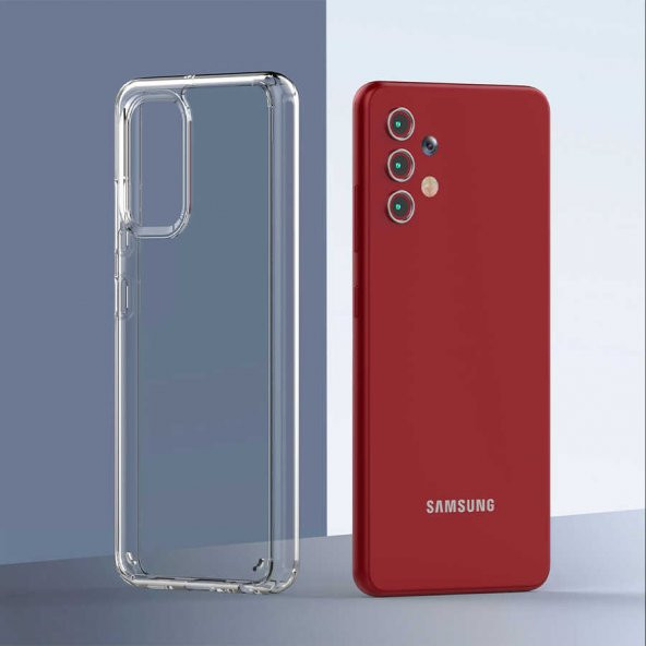 Galaxy A32 4G Kılıf Zore Coss Şeffaf Sert Silikon Kılıf - 9