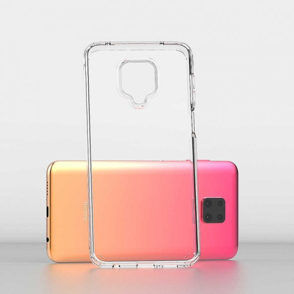 Xiaomi Redmi Note 9 Pro Kılıf Zore Coss Şeffaf Sert Silikon Kılıf - Resim 6