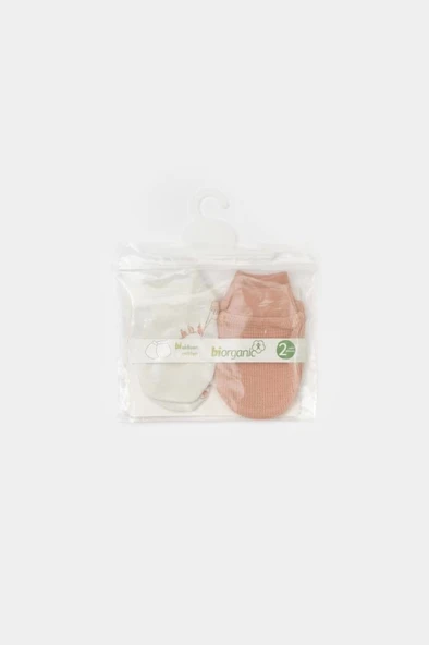 Nessiworld Bibaby Biorganic Teach Me 2'Li Bebe Eldiven 72240 Red - 5