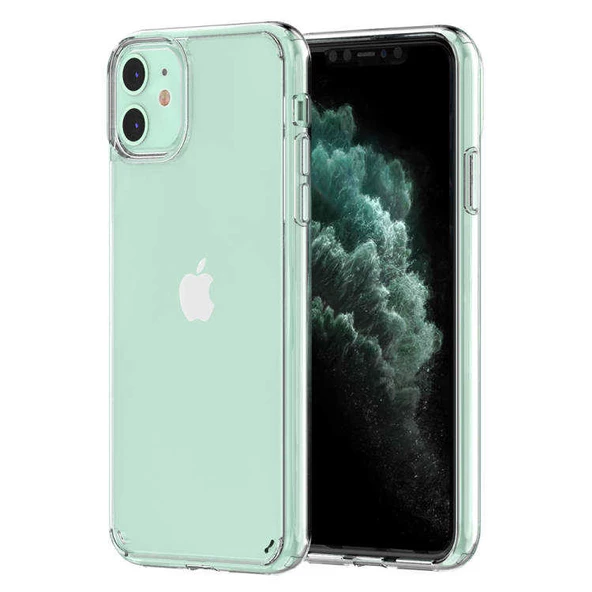 Apple iPhone 11 Kılıf Zore Coss Şeffaf Sert Silikon Kılıf