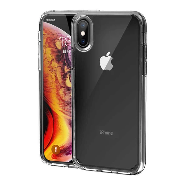 Apple iPhone X Kılıf Zore Coss Şeffaf Sert Silikon Kılıf