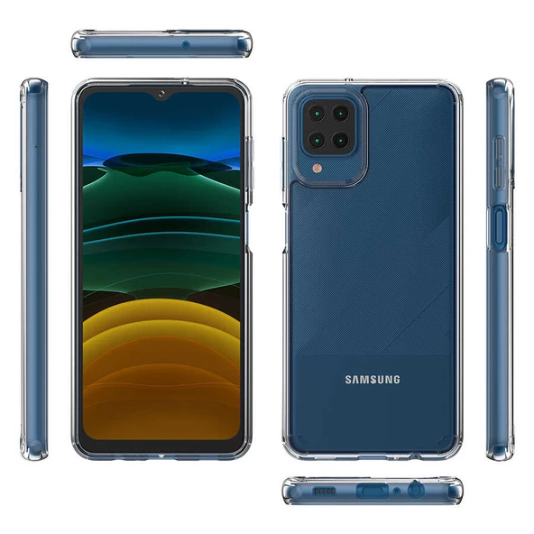 Galaxy M12 Kılıf Zore Coss Şeffaf Sert Silikon Kılıf - Resim 5