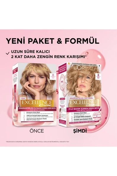 L'Oreal Paris Excellence Creme 8 Koyu Sarı Saç Boyası