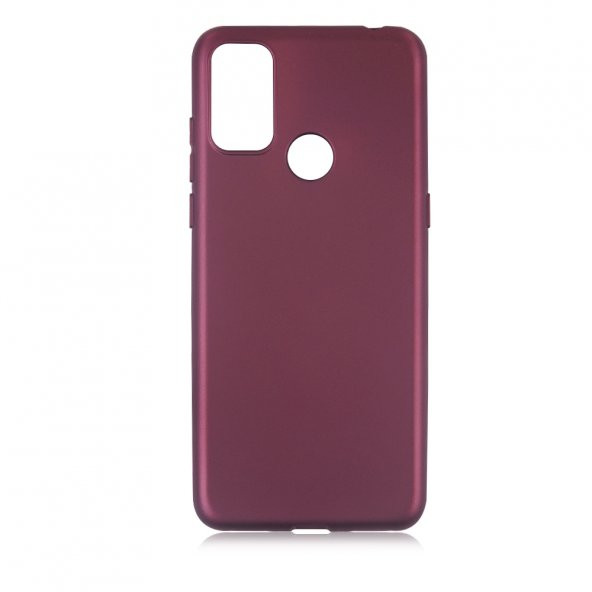 KNY Alcatel 1S 2021 Kılıf Ultra İnce Mat Silikon Bordo